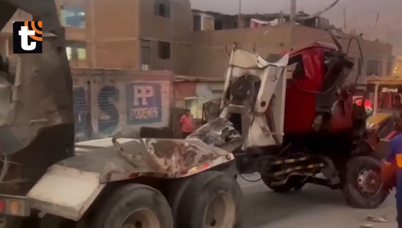 Caída de vehículo pesado sobre vivienda en Chosica