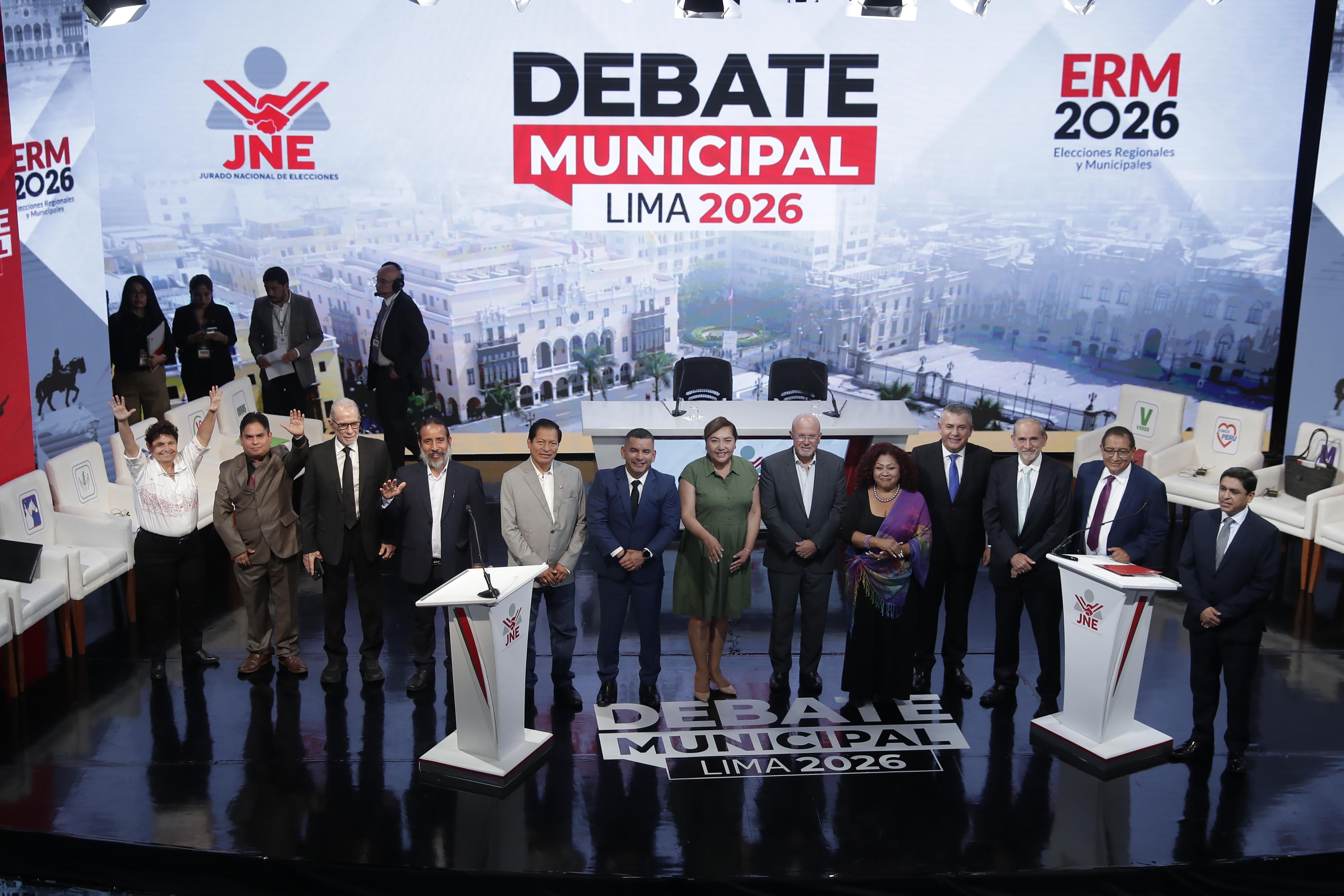 Primer día del debate municipal organizado por el Jurado Nacional de Elecciones. Foto: Hugo Pérez / GEC