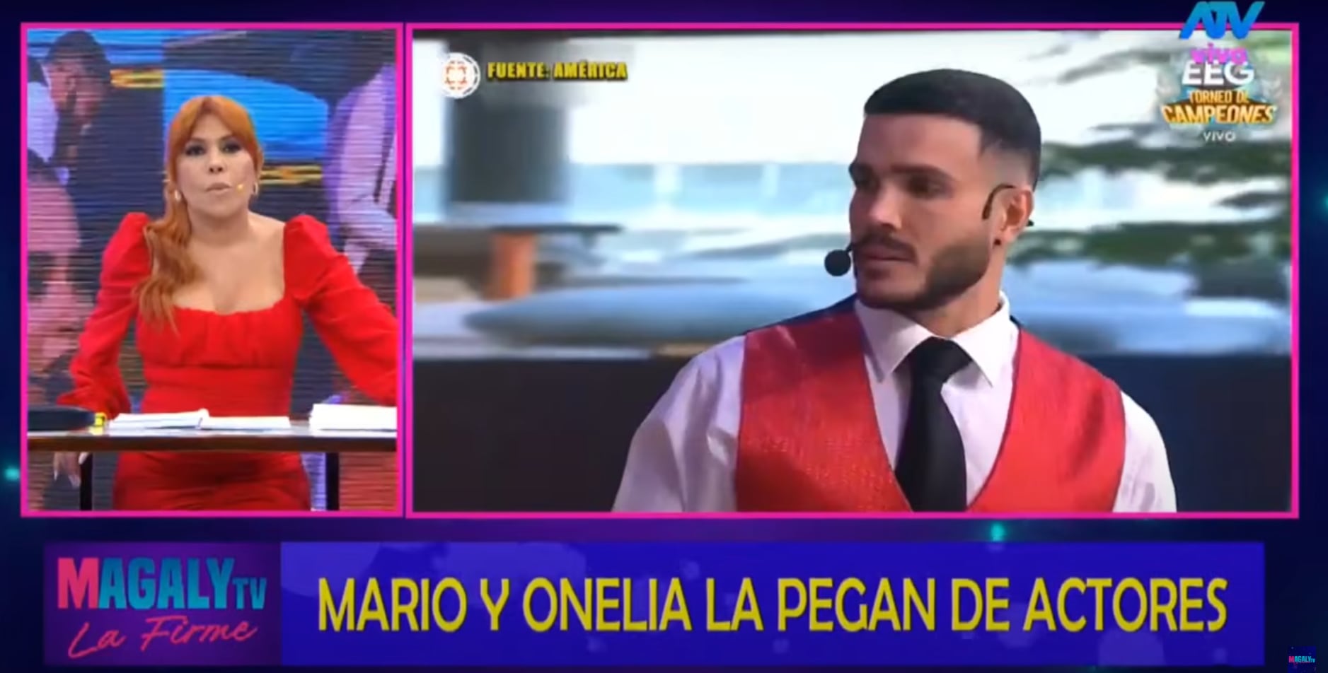 TROME - Conductora lapida a Onelia y Mario por actuación en EEG. (Foto: Magaly ATV)