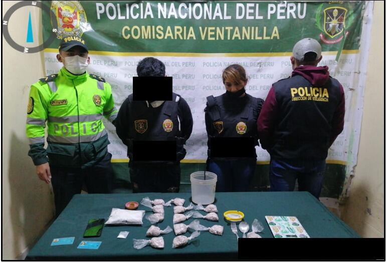 Mujer fue detenida junto a menor de edad por distribuir drogas en el Callao.