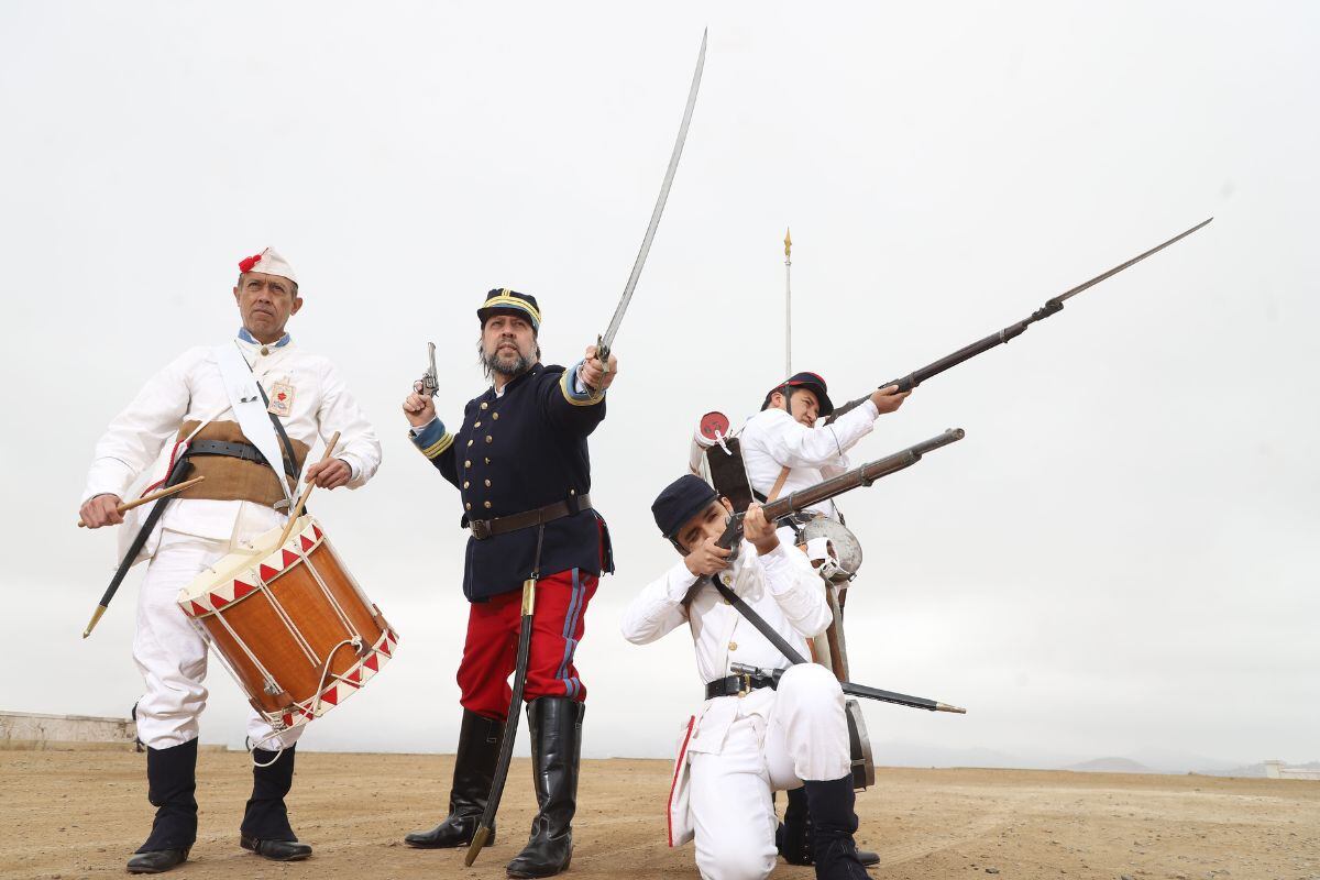 Han hecho las recreaciones de la Batalla de San Juan y de Miraflores, así como la Batalla de Ayacucho y Junín en diferentes partes de Lima. Foto: Trome.
