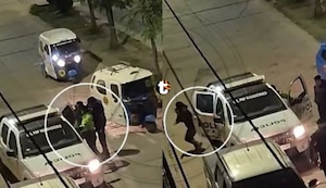 ¡De película! Detenido escapa de patrullero de la PNP en Huamachuco y fuga queda grabada en video