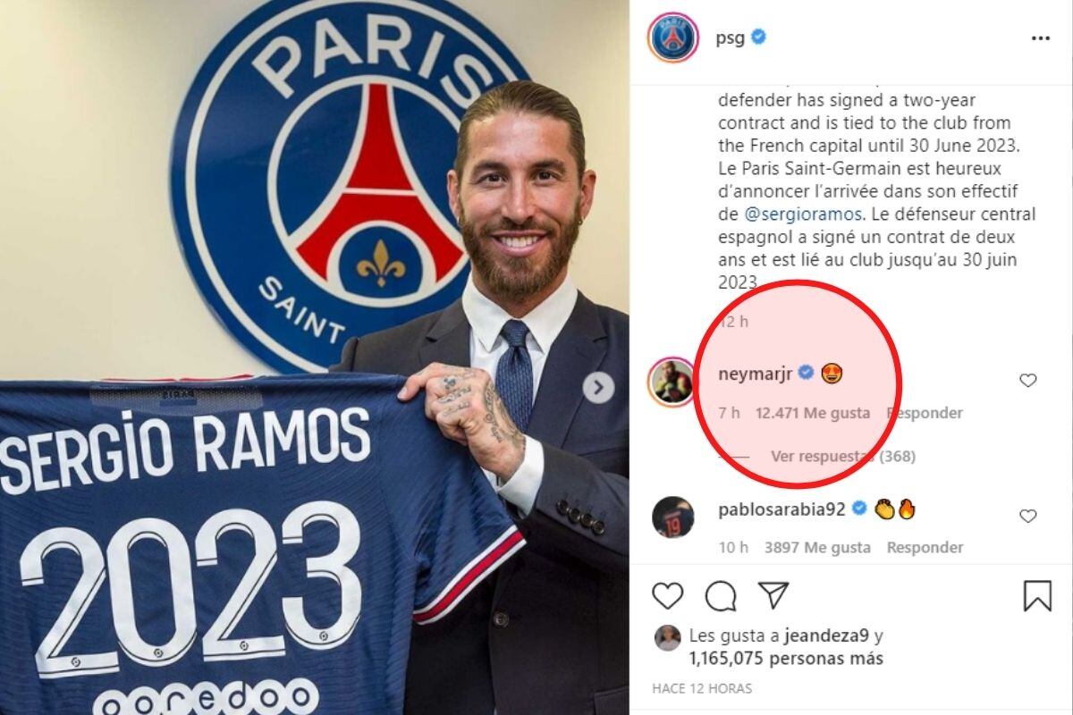 Neymar expresó su agradó en las redes sociales del club (Captura)