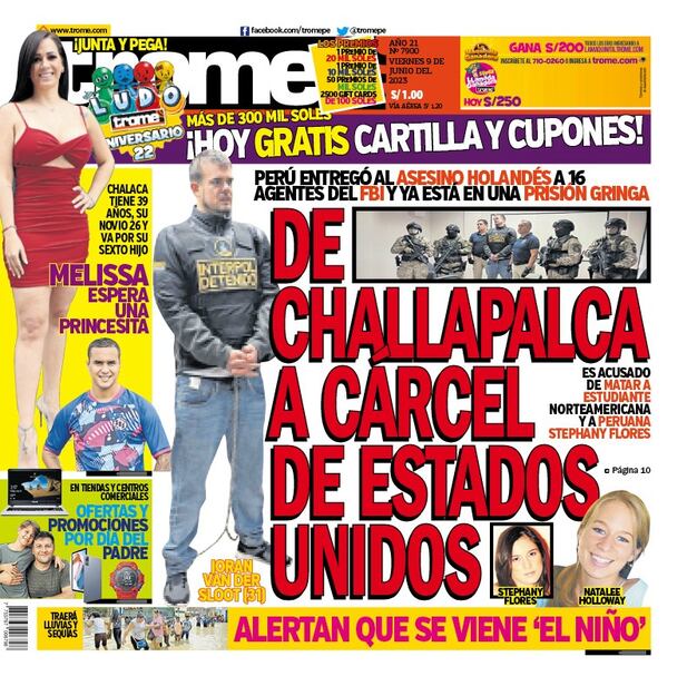 Portada Trome 09/06/2023