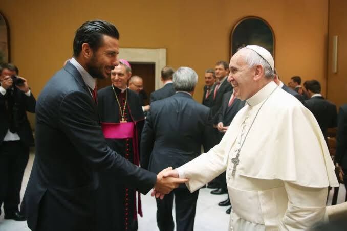 Los jugadores peruanos que saludaron al Papa Francisco. Foto: Archivo.