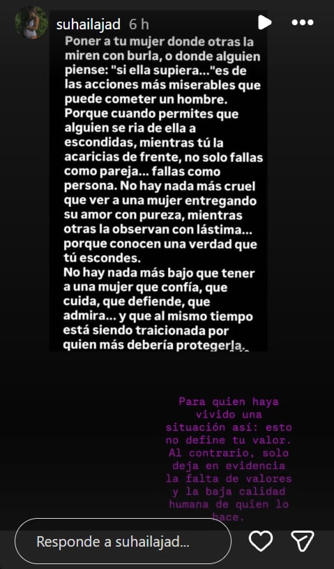 Suhaila Jad, esposa de André Carrillo, vuelve a lanzar potente mensaje tras confirmar ruptura con el pelotero.