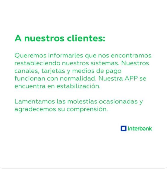 Interbank comunicado