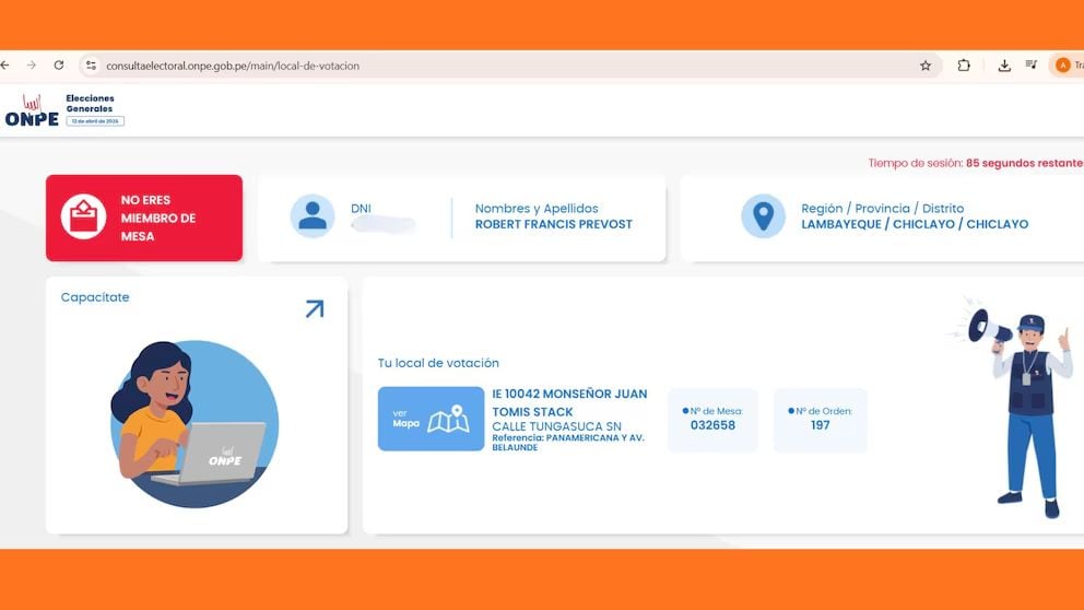 El papa figura en el padrón electoral.