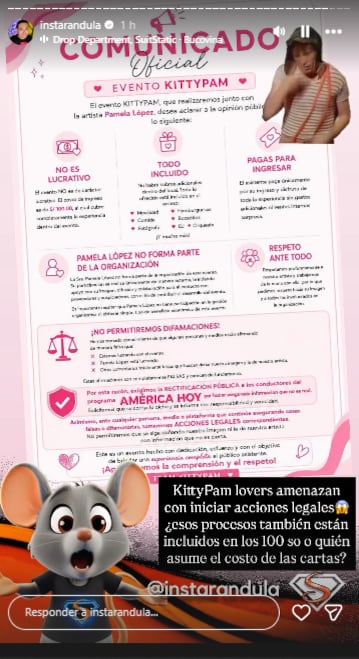 Comunicado del evento KittyPam