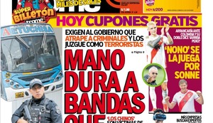 MANO DURA A BANDAS QUE BALEAN BUSES