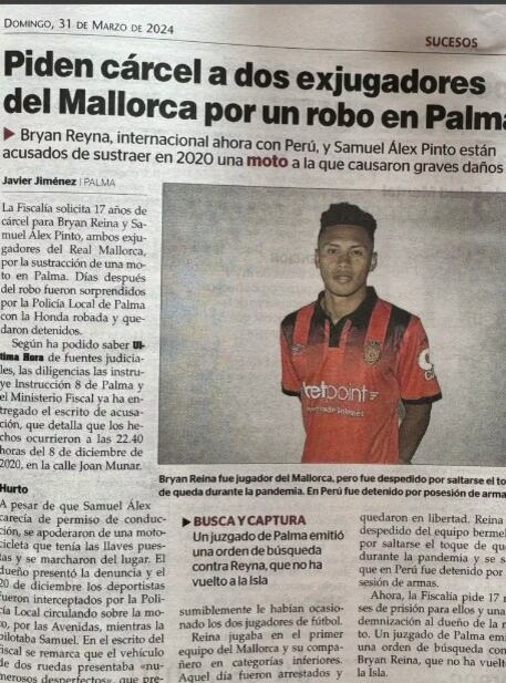 Bryan Reyna se encuentra involucrado en un nuevo lío legal, cuando la Fiscalía española pide 17 meses de cárcel.