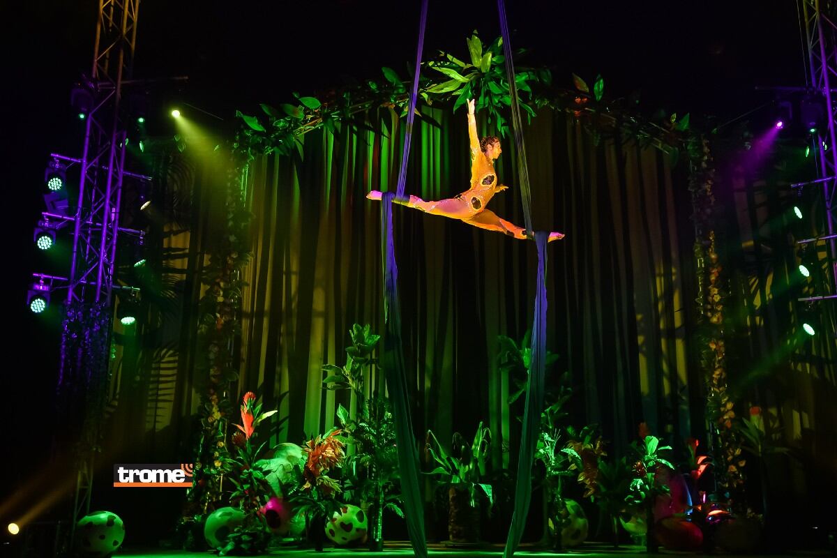 Gran aventura con dinosaurios y lo mejor de las artes escénicas (circo, teatro, danza), un científico, su asistente, un robot, seres jurásicos y más. (Tsaurios / Trome)