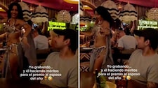 ¡Lo puso en aprietos! Joven le baila a Ezio Oliva y Karen Schwarz reacciona con divertido comentario