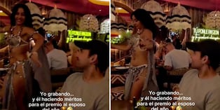 ¡Lo puso en aprietos! Joven le baila a Ezio Oliva y Karen Schwarz reacciona con divertido comentario