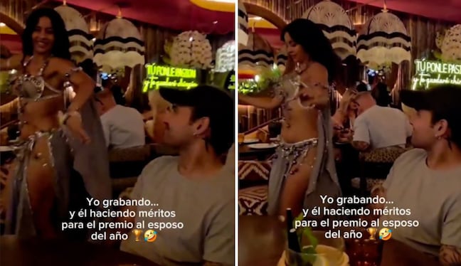 ¡Lo puso en aprietos! Joven le baila a Ezio Oliva y Karen Schwarz reacciona con divertido comentario