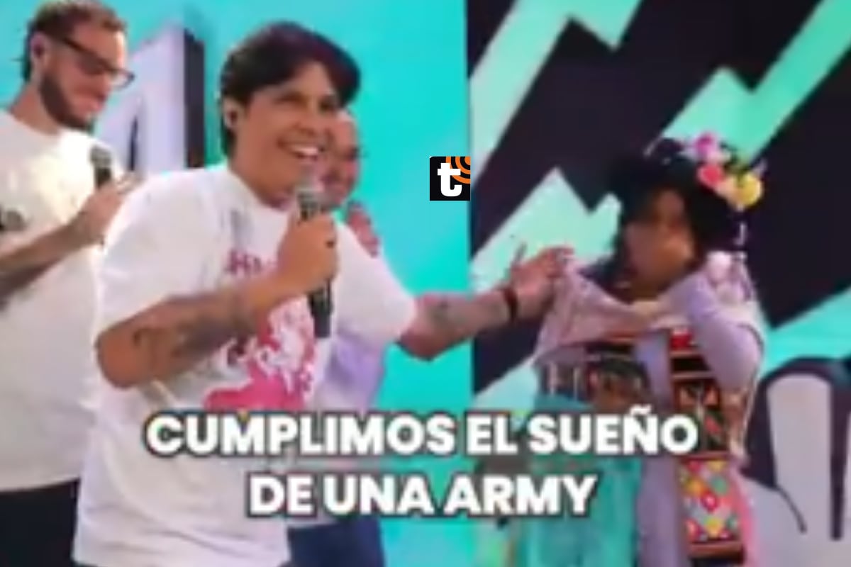 Curwen sorprende a fan de BTS de Huancavelica con entrada para Campo y ella rompe en llanto.