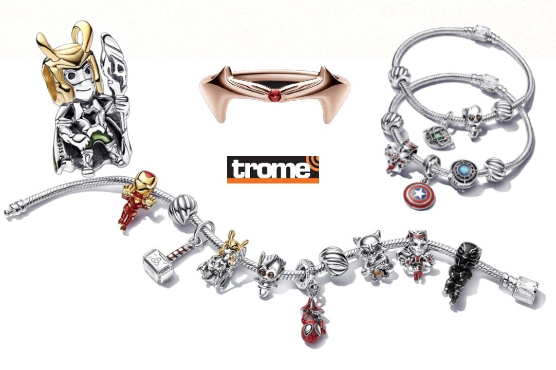 También hay accesorios para complementar los ‘outfits’ (atuendos) como collares, llaveros y pulseras inspirados en personajes Monsters INC y Marvel. (Isabel Medina / Pandora / Compos. Trome).