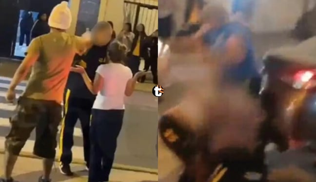 Escolares y adultos protagonizan violenta pelea a la salida del colegio en San Borja