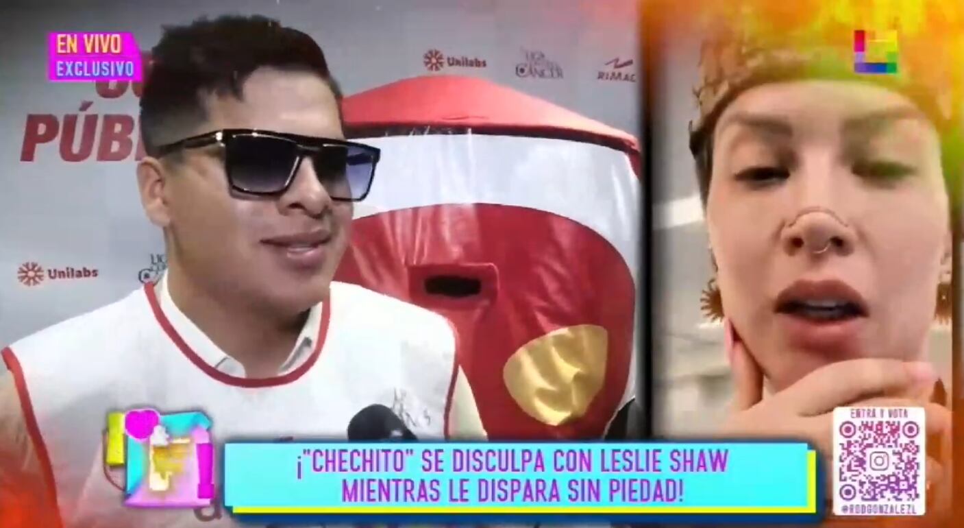 Chechito afirma que se disculpó con Leslie Shaw tras 'El Valor de la Verdad'.