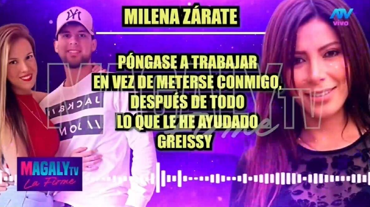 Milena Zárate se la cantó a Greissy Ortega por las recientes declaraciones en entrevista con Trome.