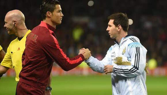 Cristiano Ronaldo y Lionel Messi vistiendo las camisetas de su selección. (Foto: Agencias).