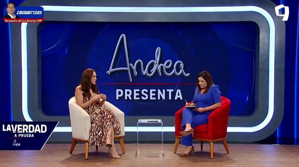 Karen Schwarz en el programa de Andrea Llosa.