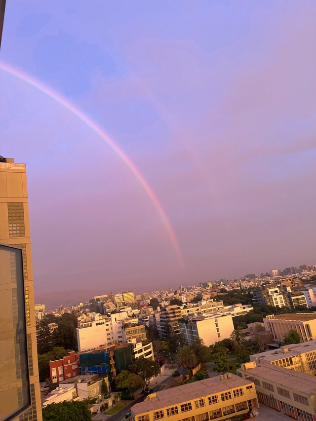 Arcoíris en Lima. Foto: Twitter