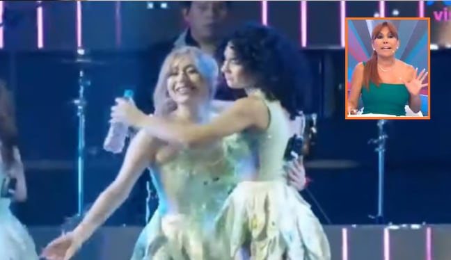 Magaly Medina criticó durante a dos cantantes de La Bella Luz. (Captura Magaly Tv)