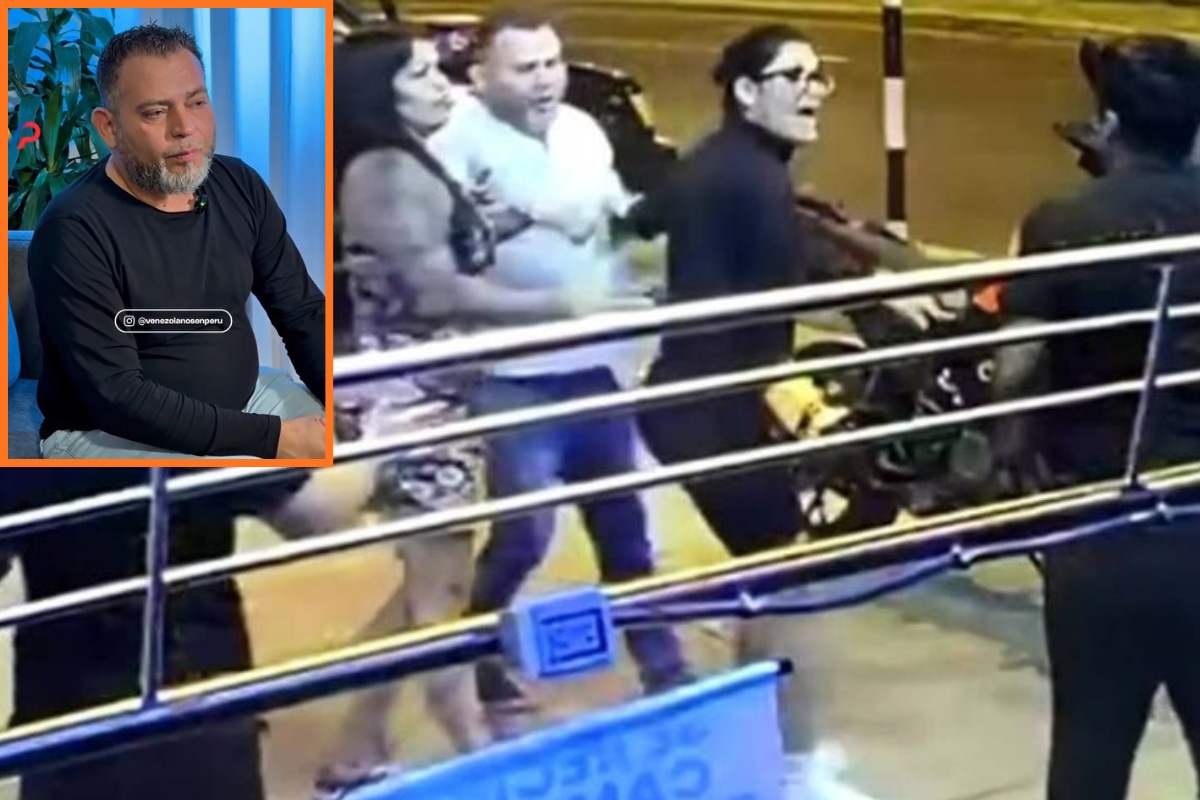 Médico venezolano brindó su versión de lo ocurrido con veterinario peruano. (Venezolanos en el Perú / Captura Tv)