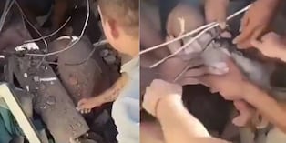 Bebé fue rescatado ileso en medio de las ruínas de edificio tras sismo en Colombia. (Redes sociales)