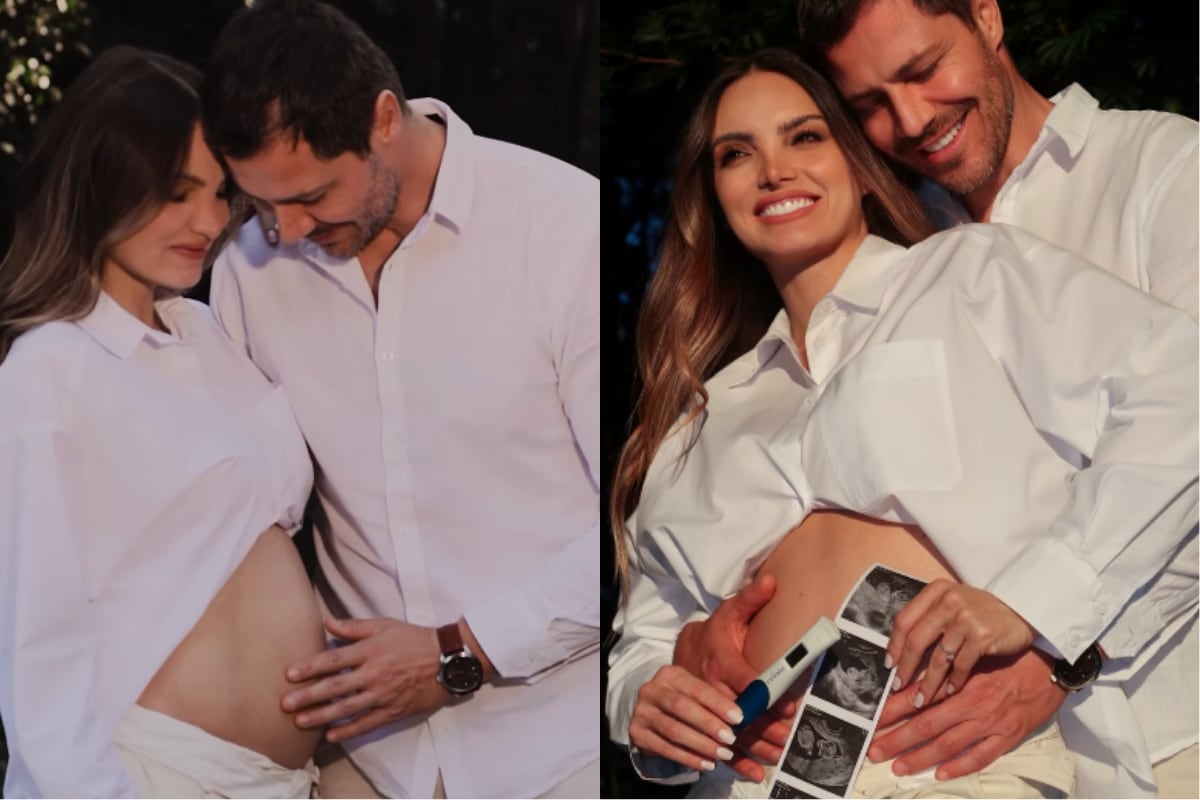 Con emoción, la modelo brasileña anunció que se encuentra en la dulce espera de su primer hijo junto al actor André Bankoff | Foto: Instagram (@carolreali - Captura)