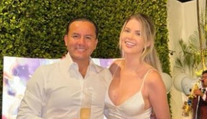 Brunella cumplió siete años de relación con Richard Acuña y lo celebraron con cena romántica