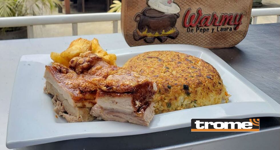 Huaral celebra el día de su plato estrella: el chancho al palo. Restaurante 'Warmy de Pepe y Laura' prepara inclusive tacu tacu de chancho al palo. (Isabel Medina - Trome)