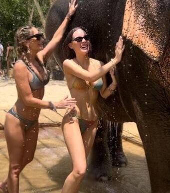 Belinda dejó ver su lado más sensual con esta icónica fotografía en Tailandia (Foto: Geraldine Bazán / Instagram)