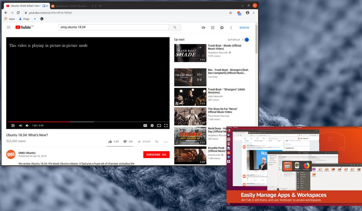 ¿Quieres visualizar tus contenido de YouTube sin que otra ventana lo tape? Conoce cómo activar el picture in picture. (Foto: YouTube)