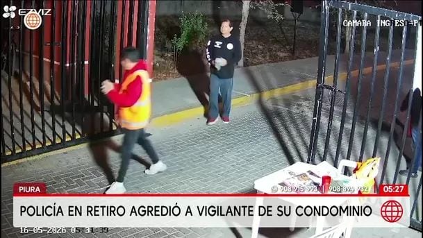 Policía en retiro agredió a vigilante de condominio en Piura. Foto: América noticias