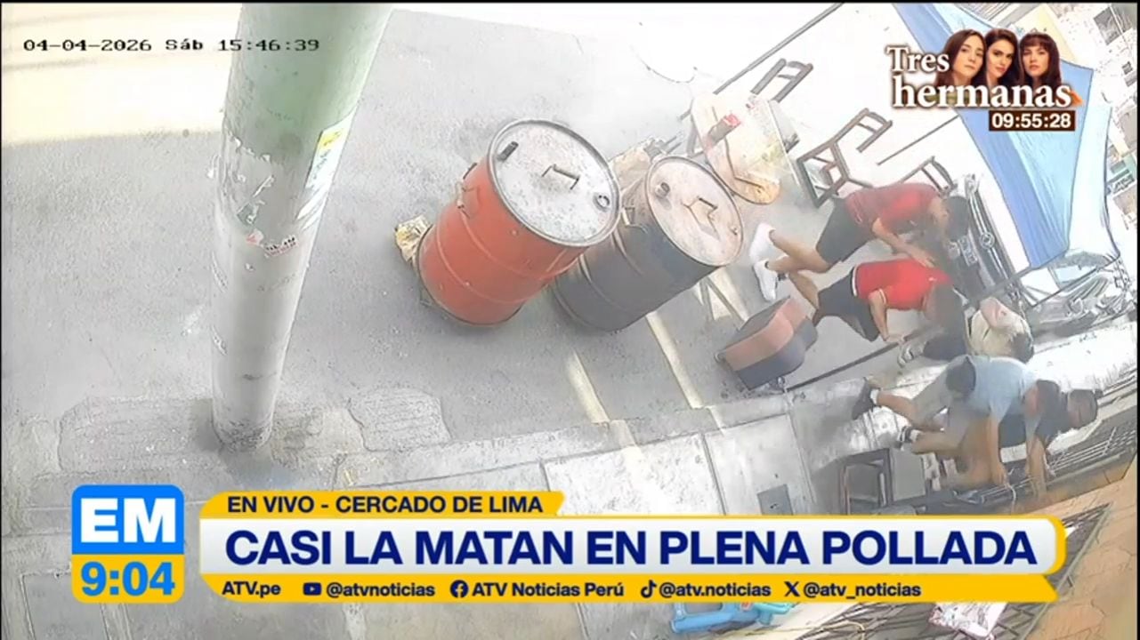 Familia tuvo que correr ante los disparos. Foto: ATV