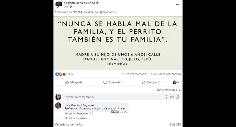 Lucía Oxenford dice que escoge a su mascota antes que a ciertos miembros de su familia
