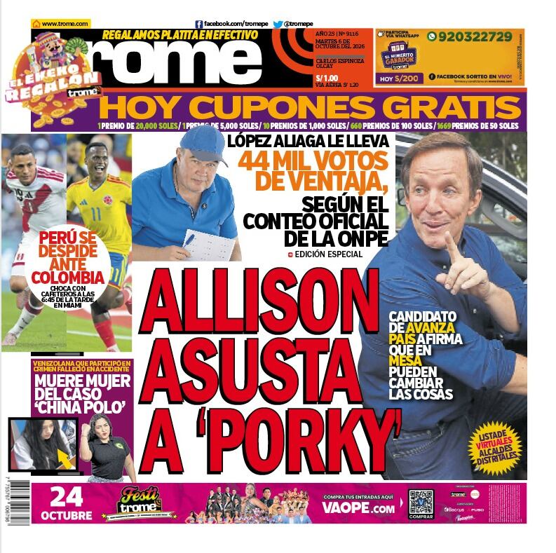 ALLISON ASUSTA A ‘PORKY’