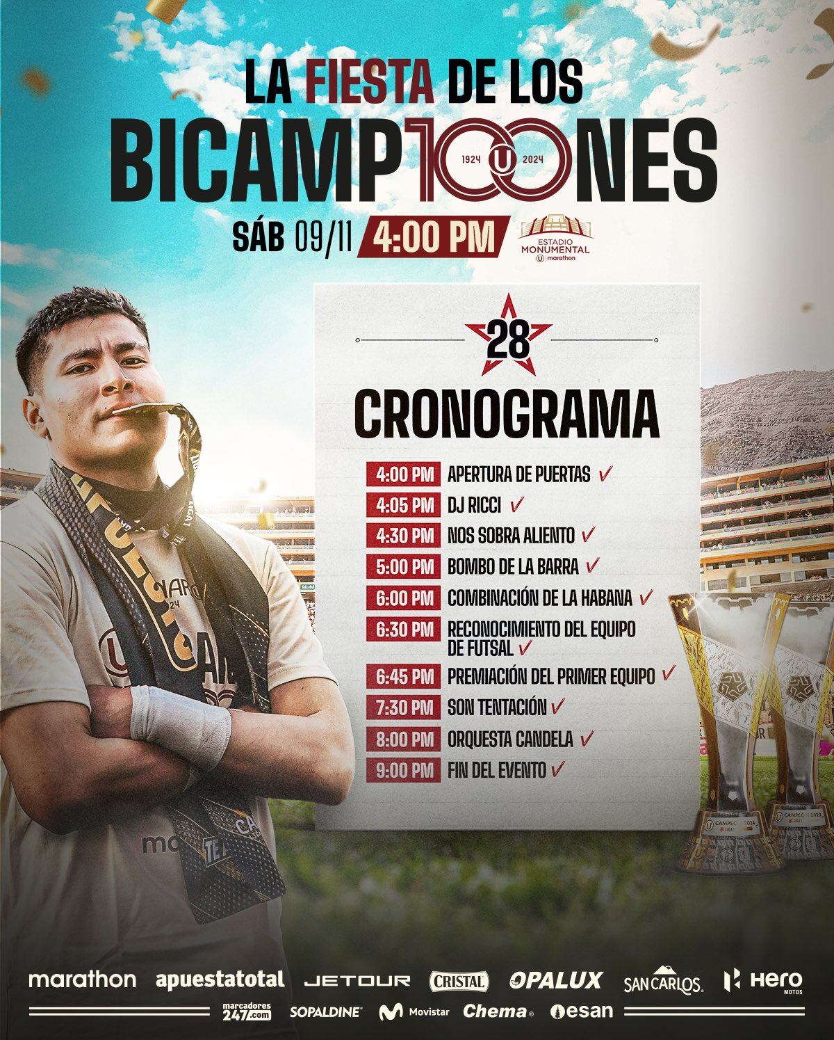 Universitario Fiesta de los Bicampeones