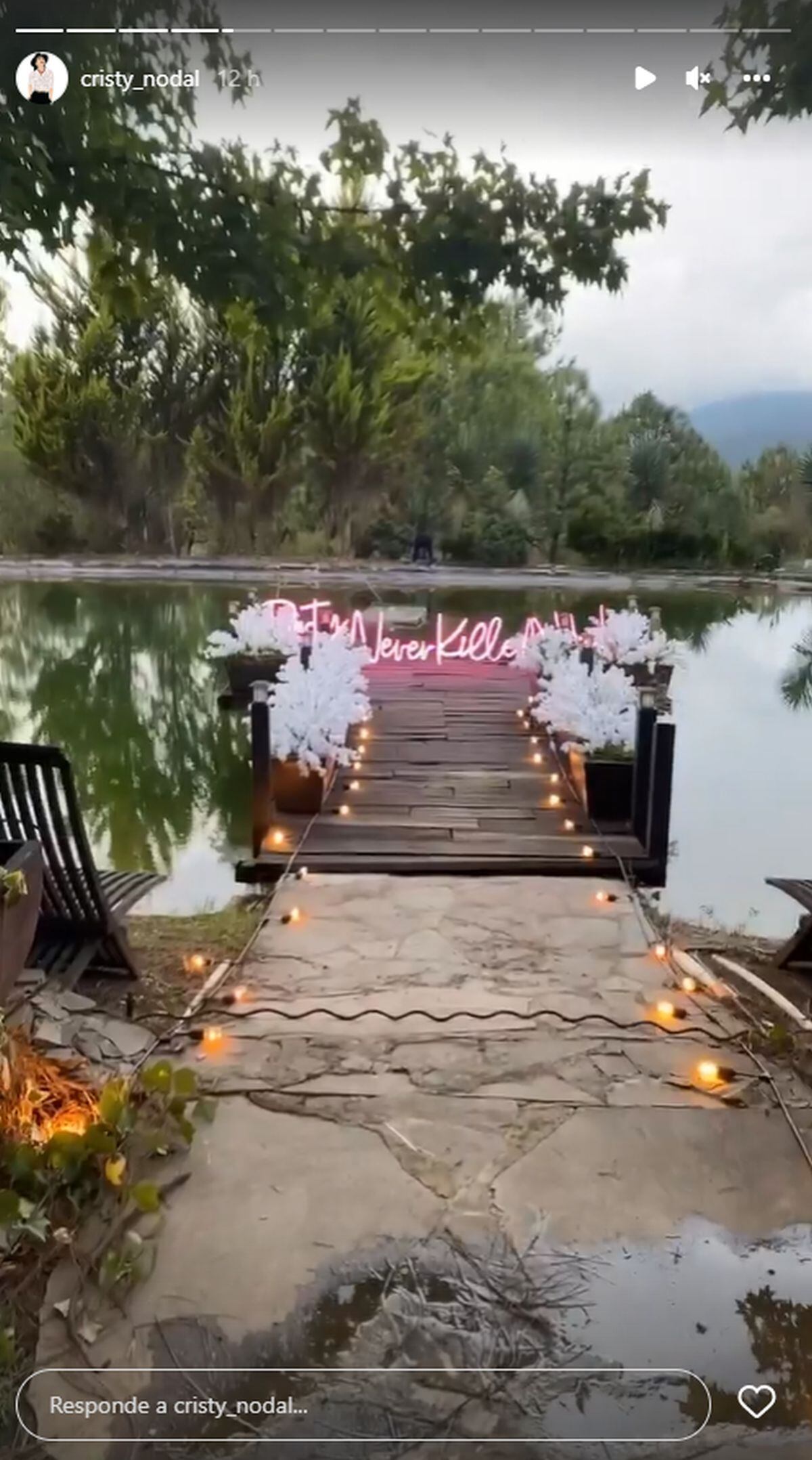 Junto a un lago y decorado con luces, así fue la celebración del cumpleaños de Amely (Foto: Amely Nodal / Instagram)