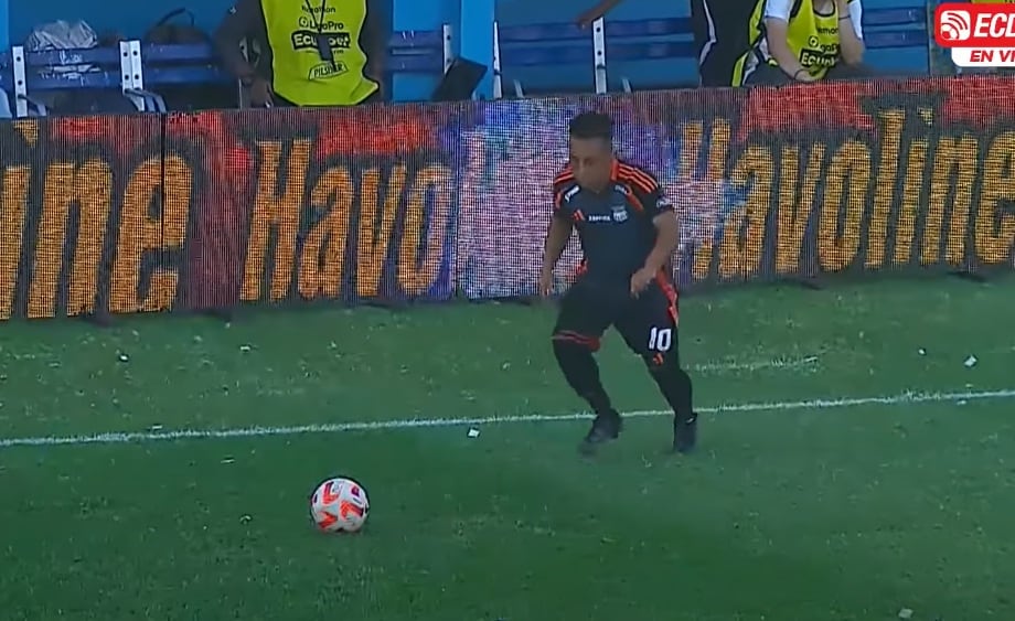 Christian Cueva fue figura en el Emelec - Manta. (Captura el Canal del Fútbol)