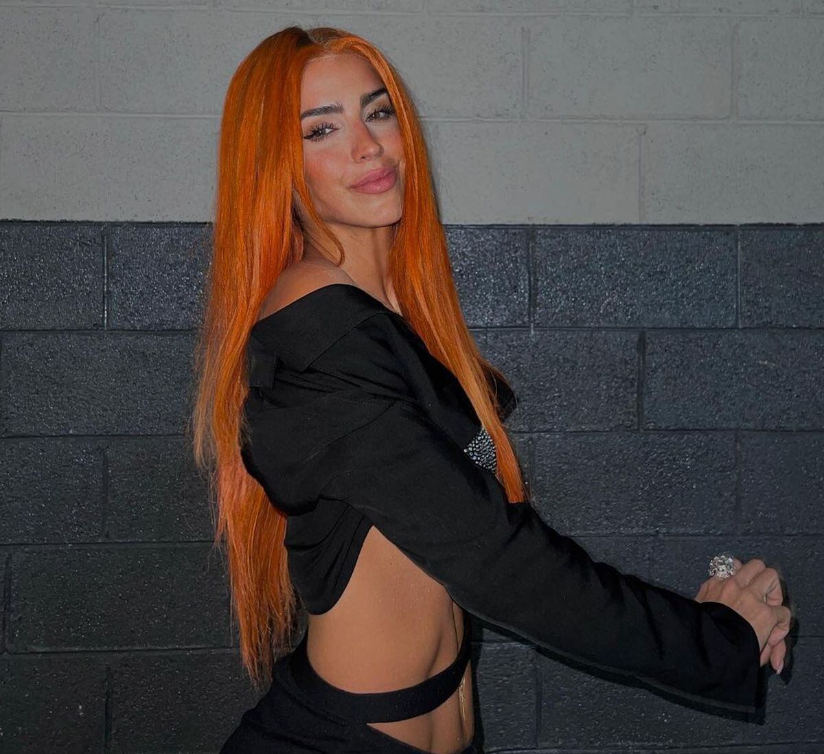 La histrionisa luciendo su arriesgado look (Foto Bárbara de Regil)