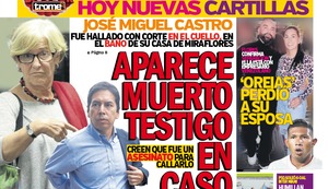 APARECE MUERTO TESTIGO EN CASO VILLARÁN