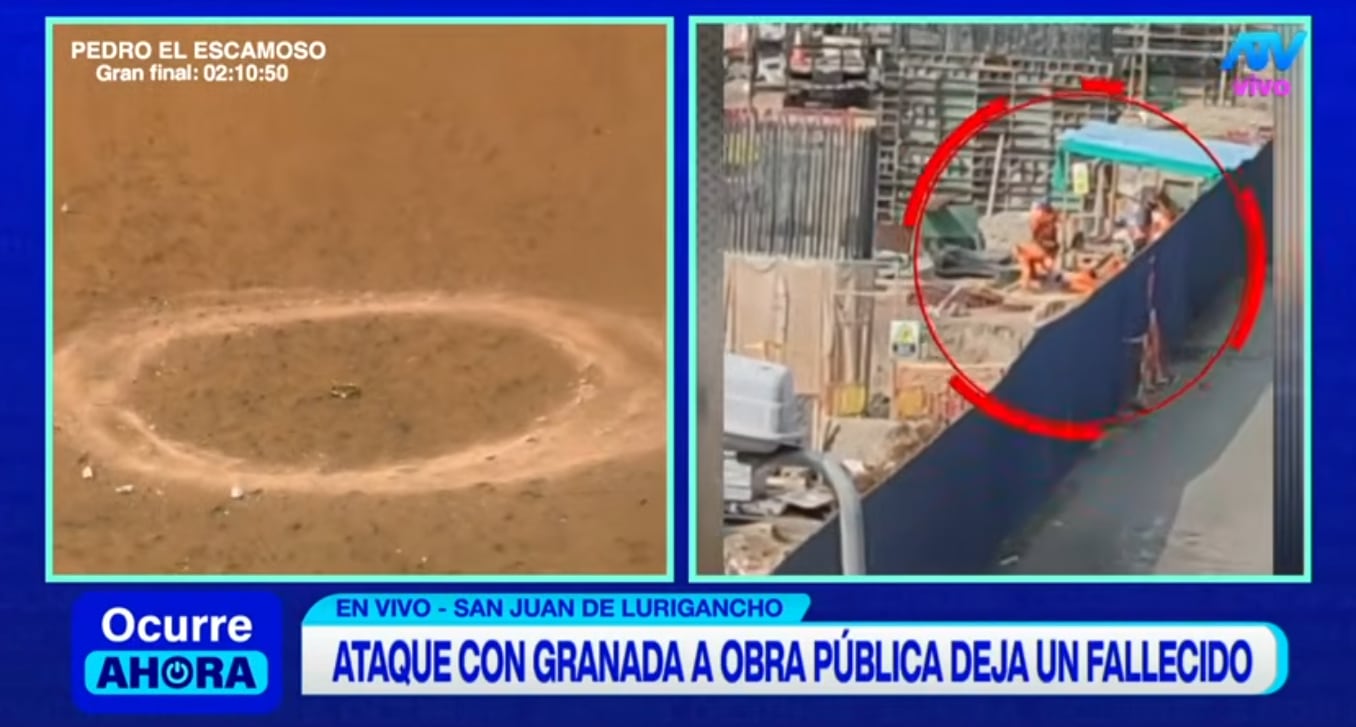 Granada fue lanzada mientras se ejecutaba la Vía Rápida Próceres - Wiesse, dejando un obrero muerto.