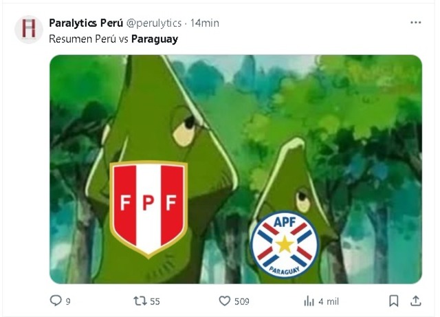 Disfruta los mejores memes del Perú - Paraguay (Redes sociales)