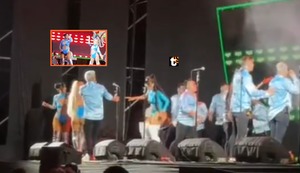 ¡Salvados de milagro! Músicos casi fueron aplastados por pantalla LED que colapsó en Tarapoto