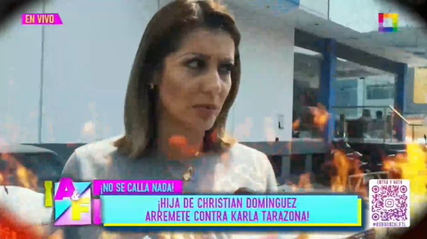 Karla Tarazona no habría apoyado a hija de Christian Domínguez cuando estuvo mal de salud, según la joven.
