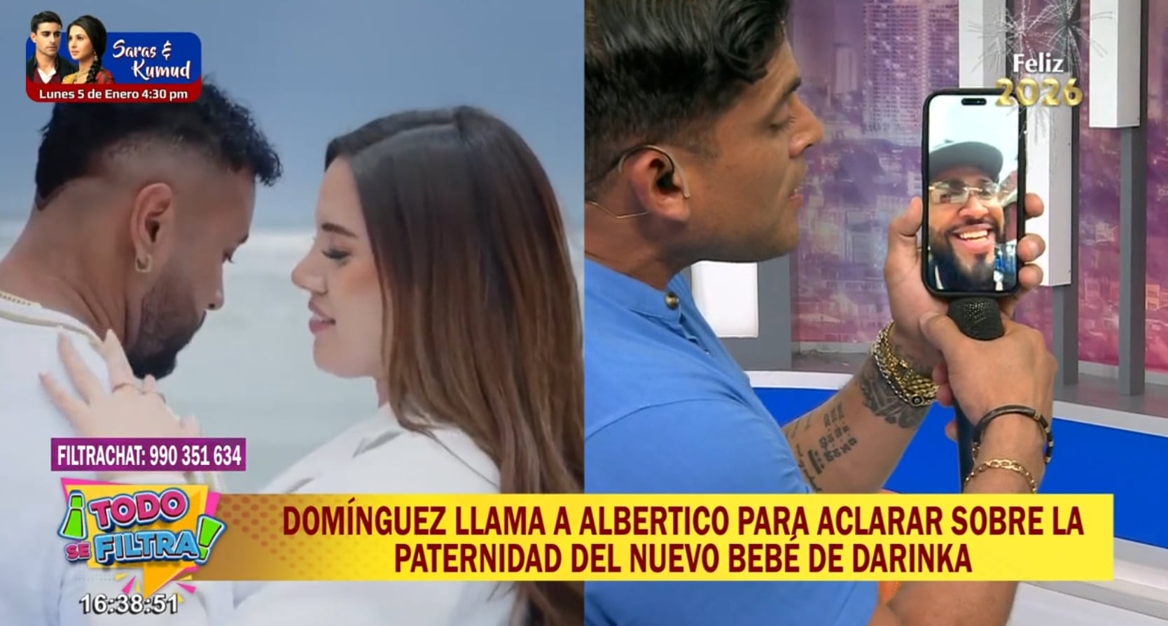 Alberto Cotrina, cantante de 'Los Conquistadores de la Salsa', dice no conocer a la pareja de Darinka Ramírez.