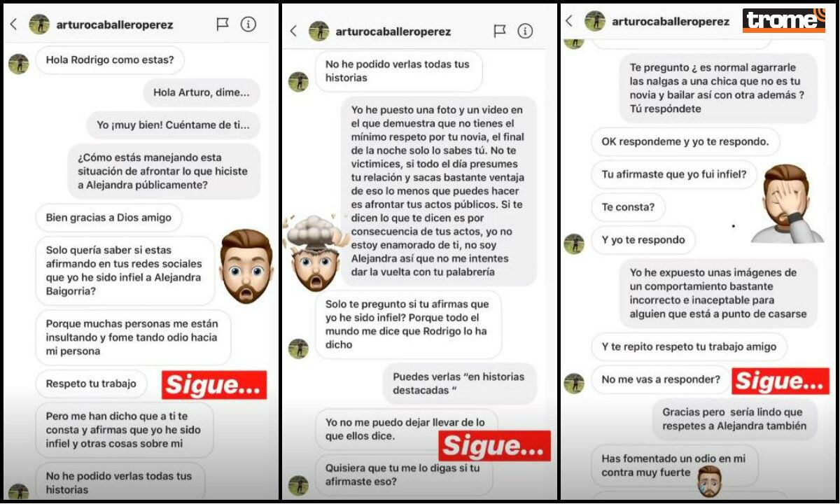 Rodrigo González le contesta con todo a novio de Alejandra Baigorria. (TROME)